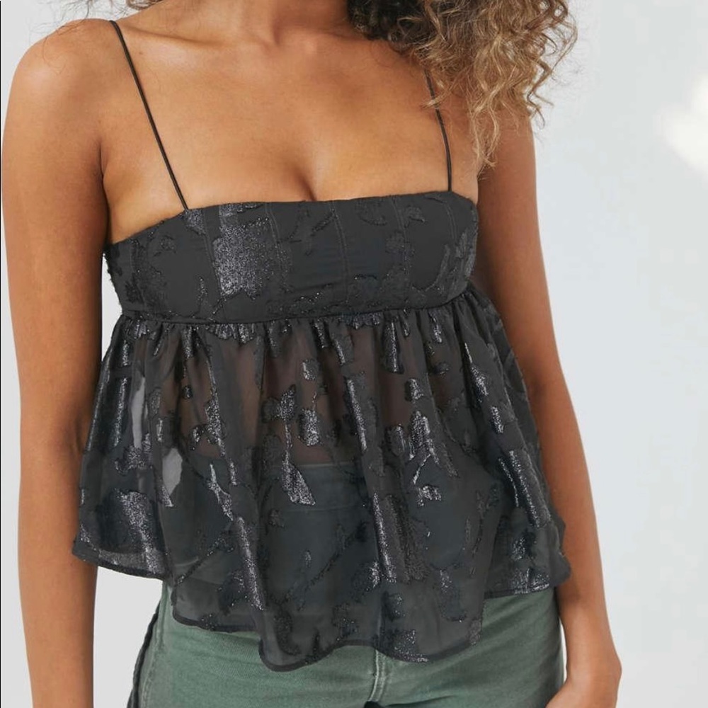 SOLD Urban Outfitters Daydreaming Babydoll Cami in black; size XS